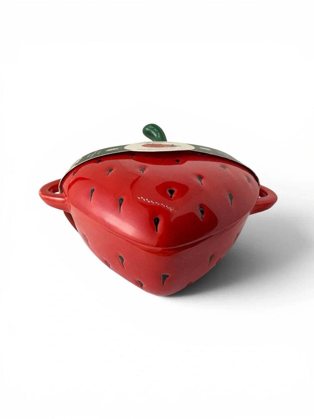 Strawberry Shaped Covered Brie Cheese Baking Dish